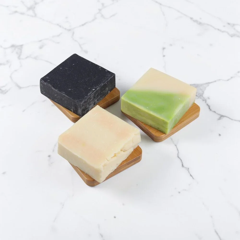 Set Of 3 Eco Friendly Natural Bamboo Soap Holder